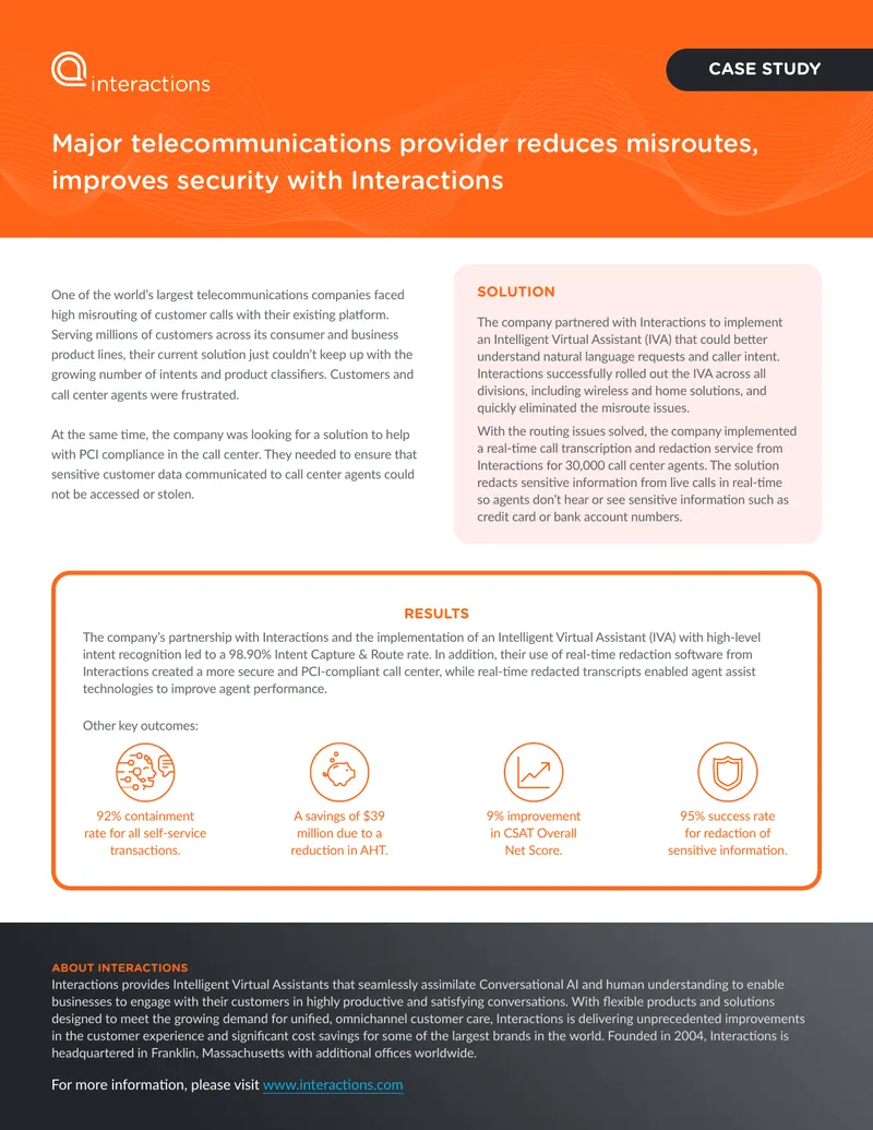 Telecommunications Company Case Study on Call Routing