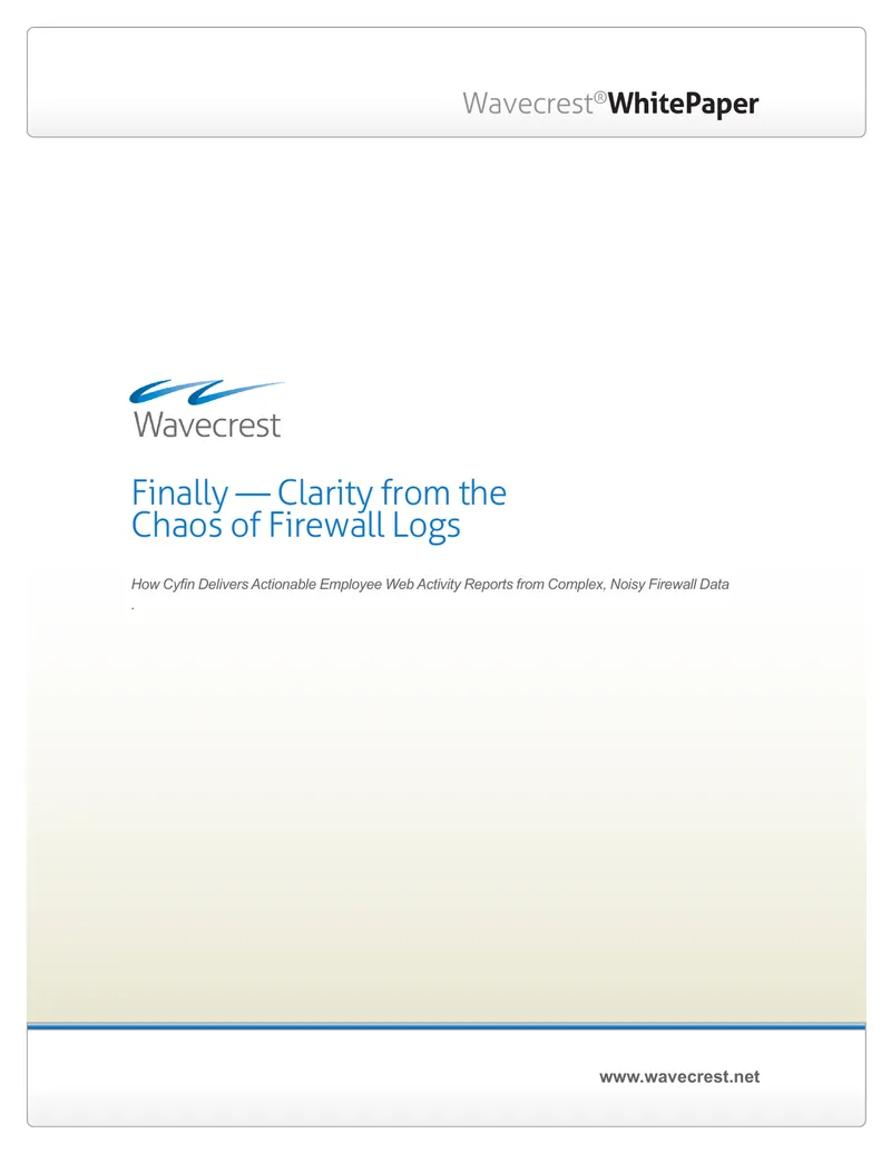 Clarity from Complex Firewall Logs with Cyfin