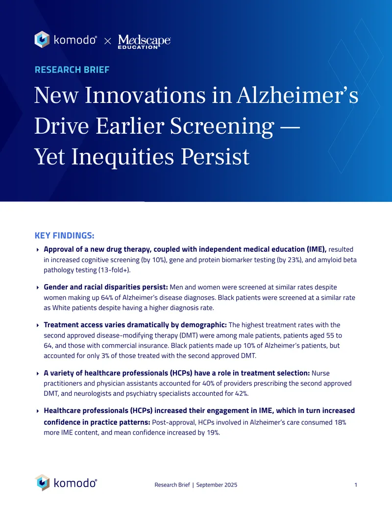 Innovations in Alzheimer's Screening and Treatment Disparities