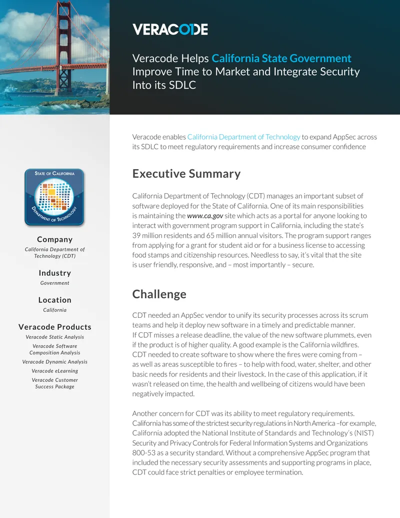 California Department of Technology Application Security Program
