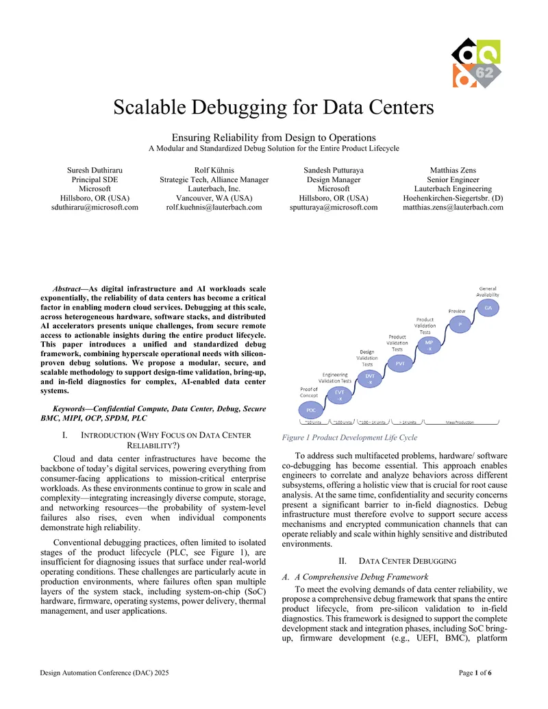 Scalable Debugging Framework for Data Centers