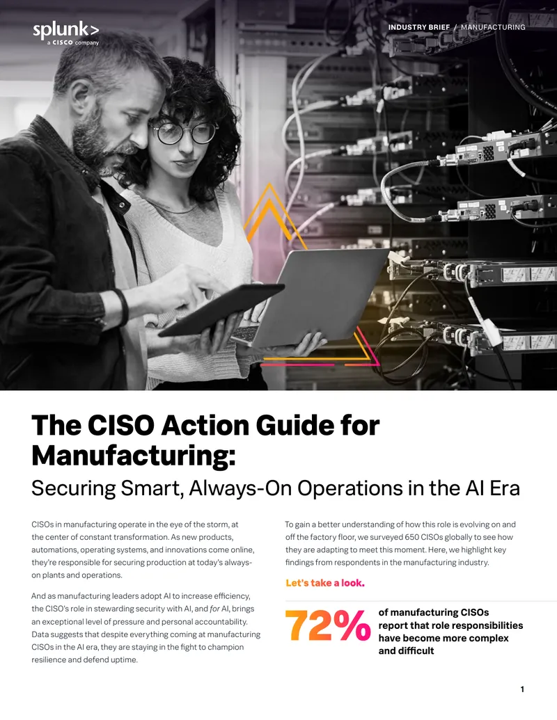 CISO Action Guide for Manufacturing Security