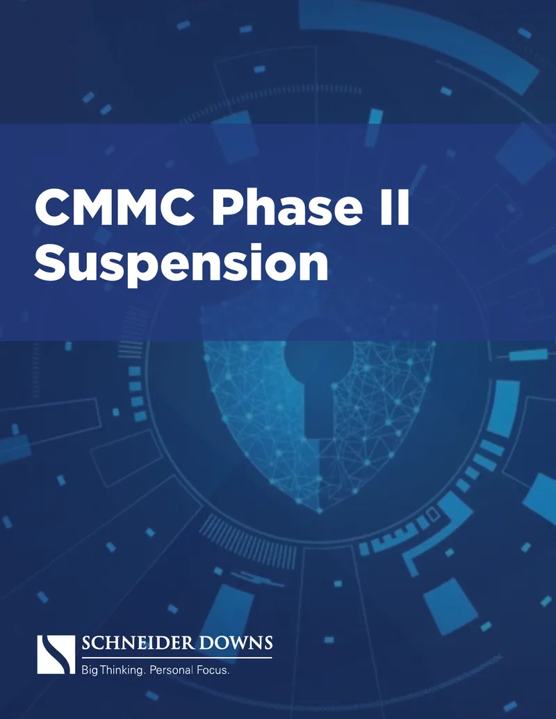 CMMC Phase II Suspension Announcement