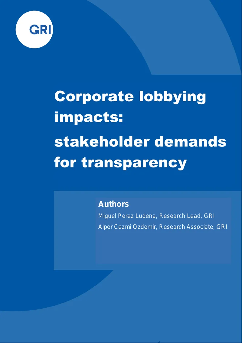 Corporate Lobbying Impact on Transparency and Regulation