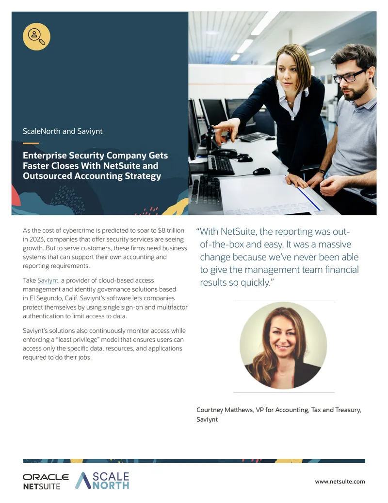 Saviynt's Transition to NetSuite with ScaleNorth