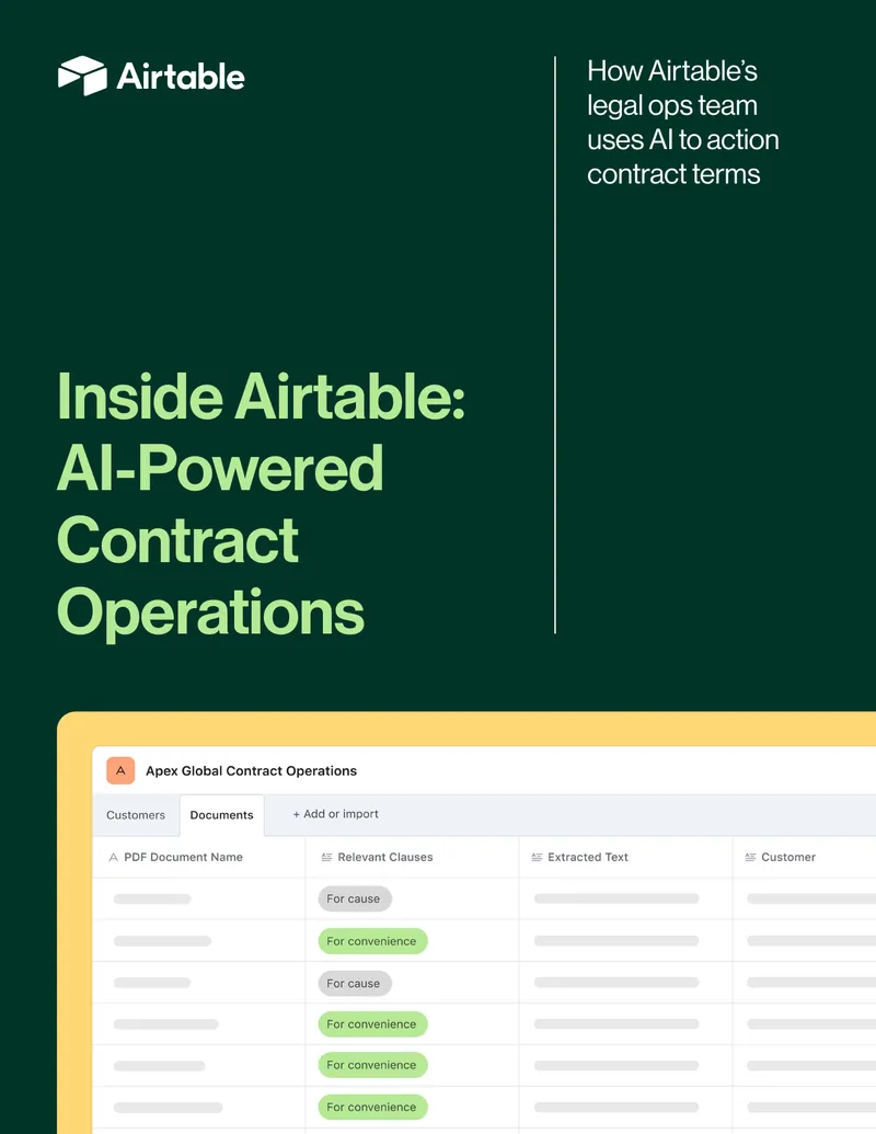 AI-Powered Contract Operations in Airtable