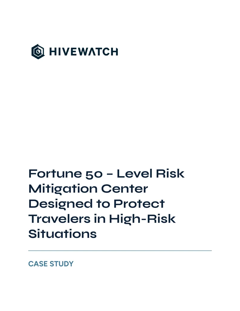Risk Mitigation Case Study for Travelers in Hong Kong