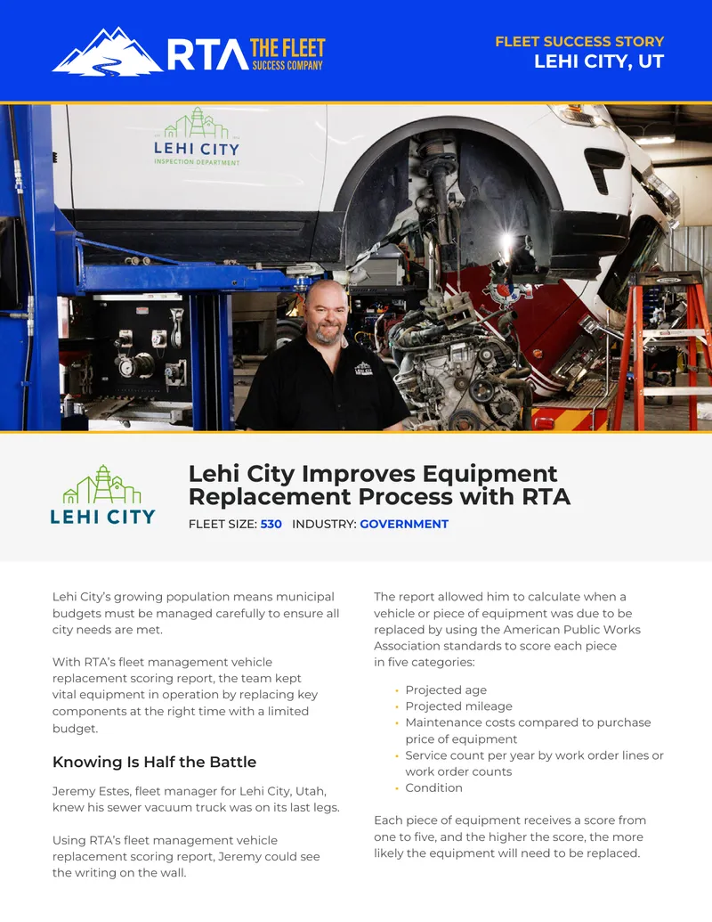 Lehi City Fleet Management Success Story