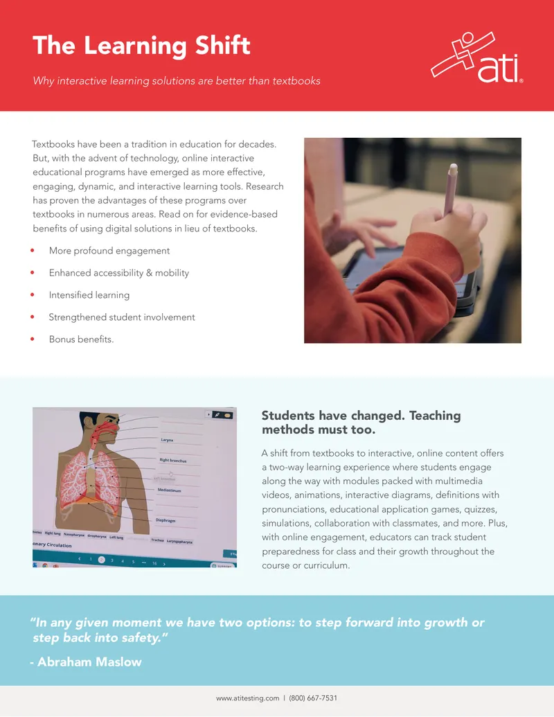 Transition from Textbooks to Interactive Learning