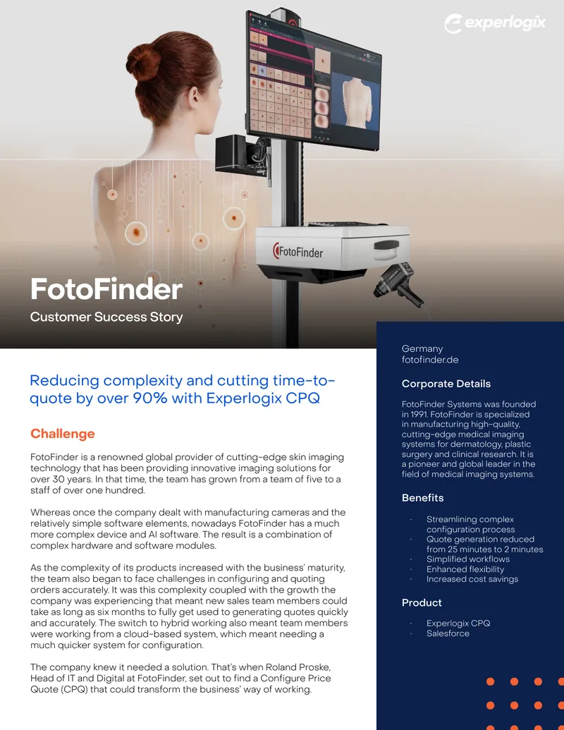 FotoFinder Configure Price Quote Implementation Case Study