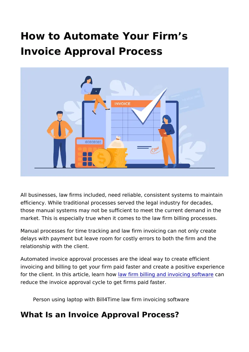 Automating the Invoice Approval Process for Law Firms