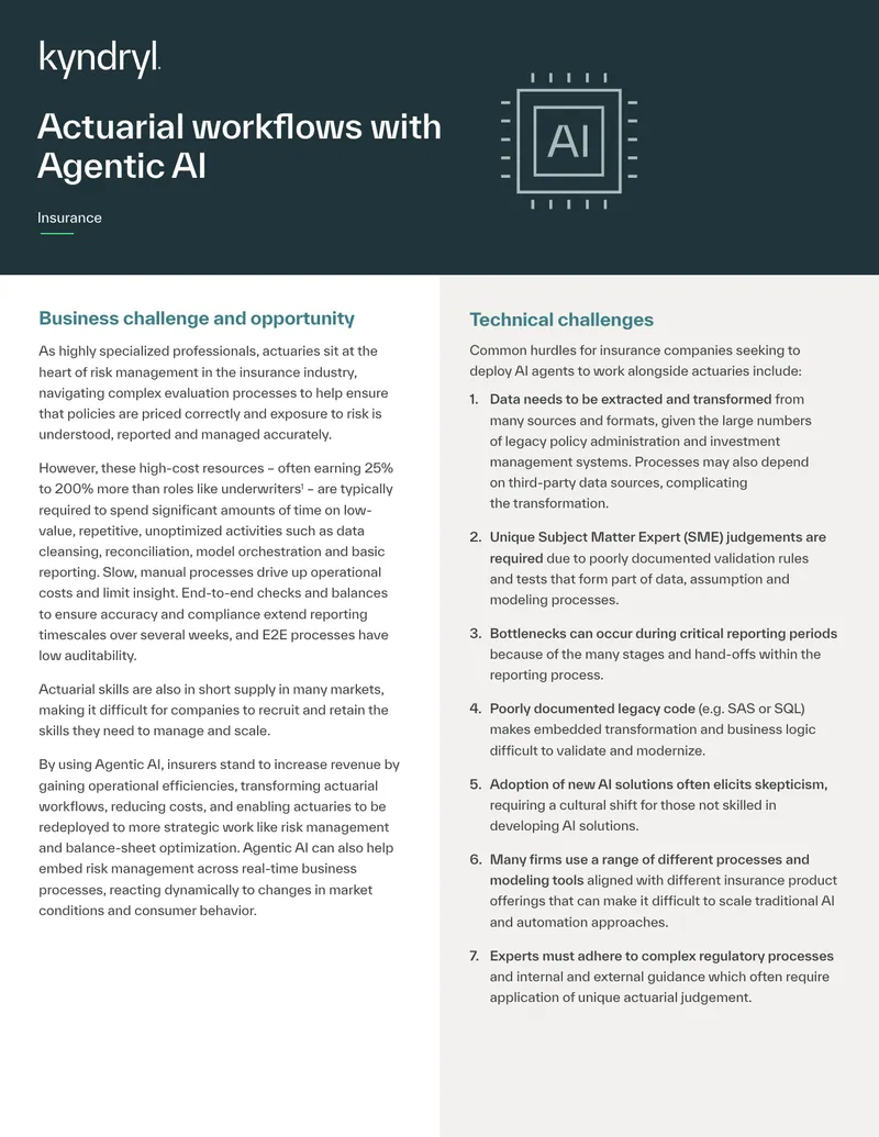 Actuarial Workflows Transformation with Agentic AI