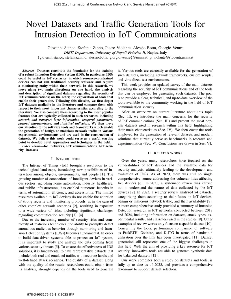 Datasets and Tools for IoT Intrusion Detection