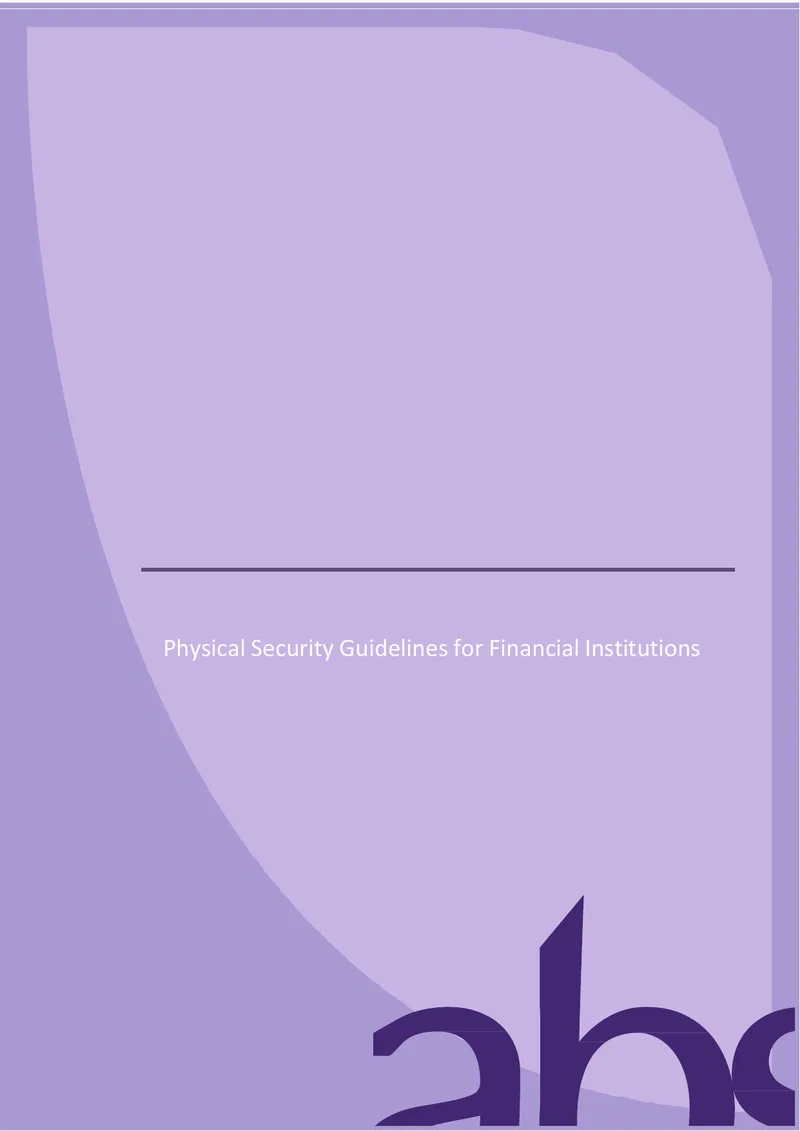 Physical Security Guidelines for Financial Institutions
