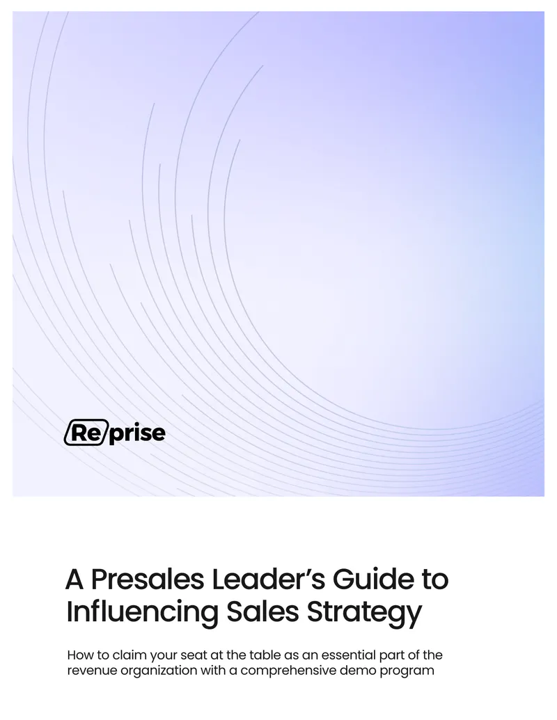 Presales Leader's Guide to Demo Programs