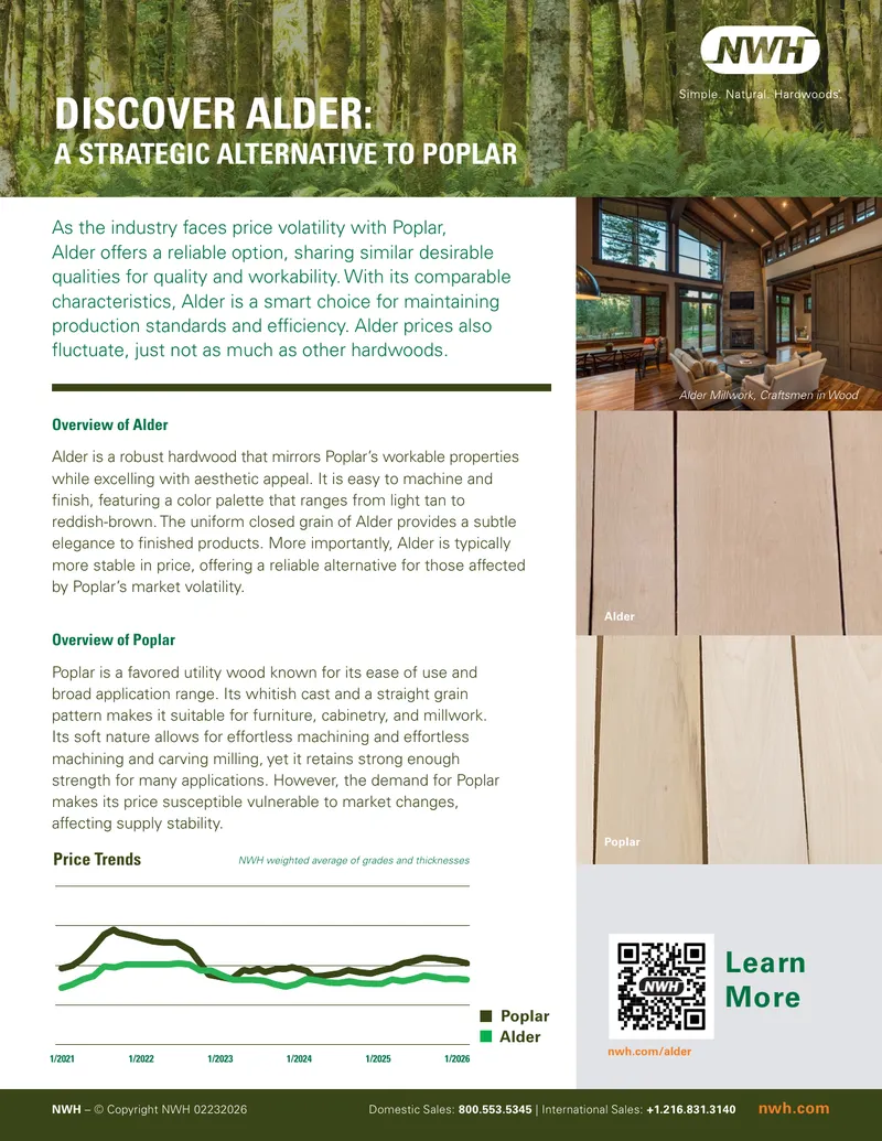 Alder as an Alternative to Poplar in Woodworking