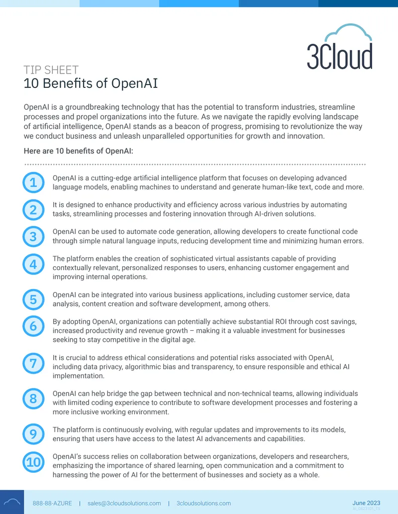 Benefits of OpenAI for Business Applications