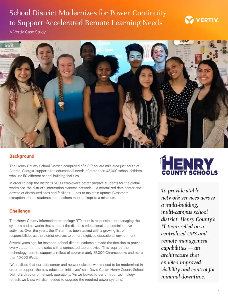 Henry County School District Power Management Case Study