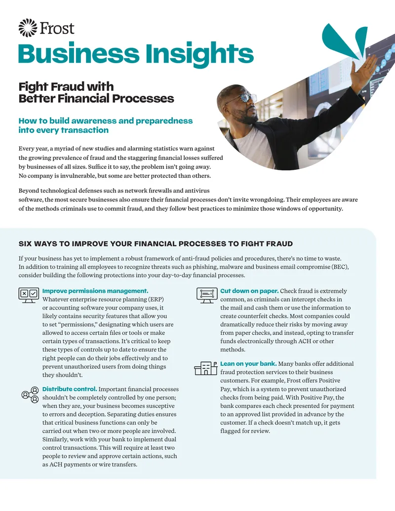 Improving Financial Processes to Combat Fraud