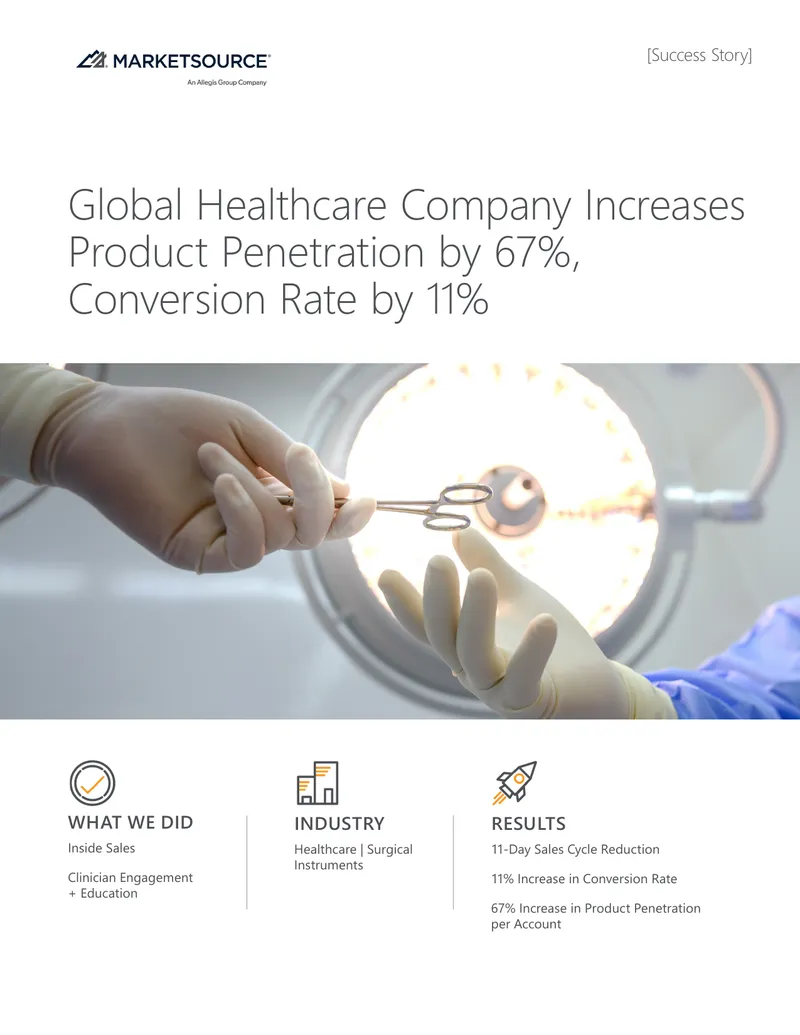 Healthcare Sales Engagement Improvement Case Study