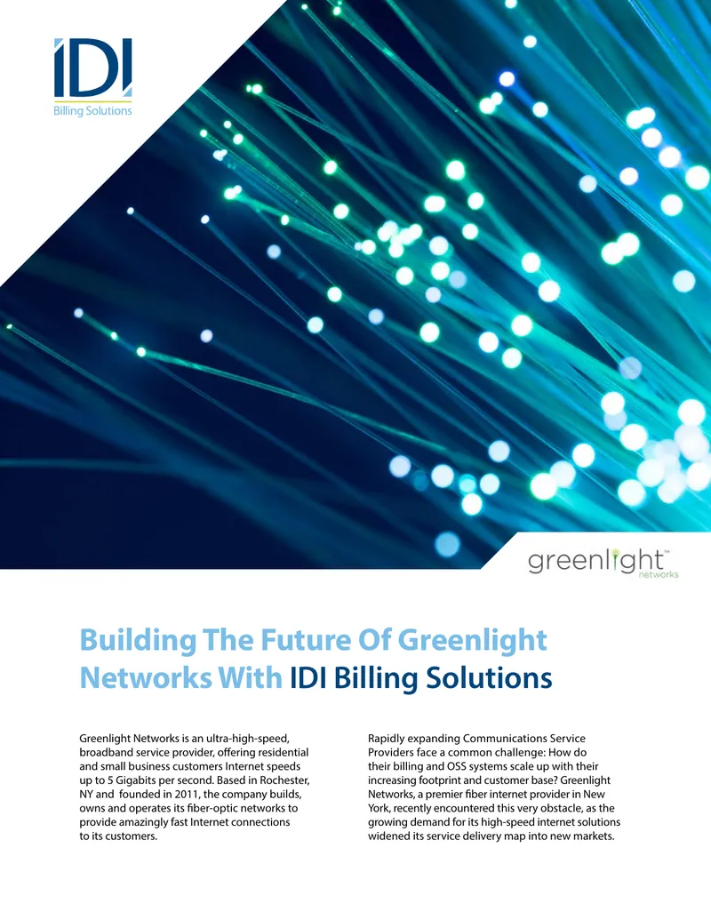 Greenlight Networks Billing Solution Implementation