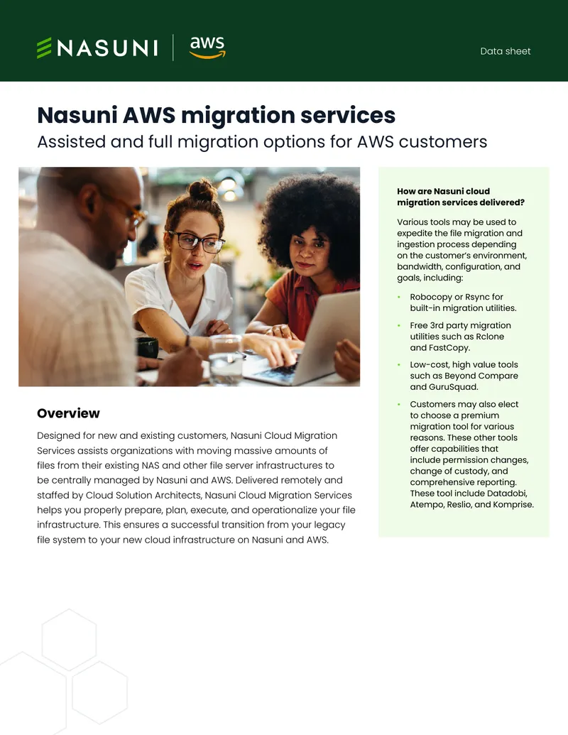 Nasuni AWS Migration Services Data Sheet