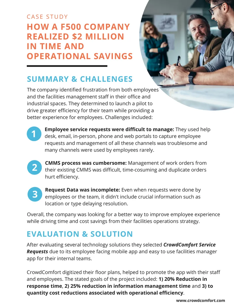 Case Study on CrowdComfort Service Requests Implementation