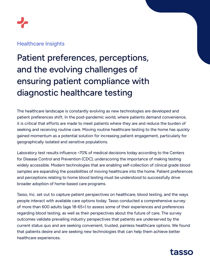 Patient Preferences in Home Blood Testing