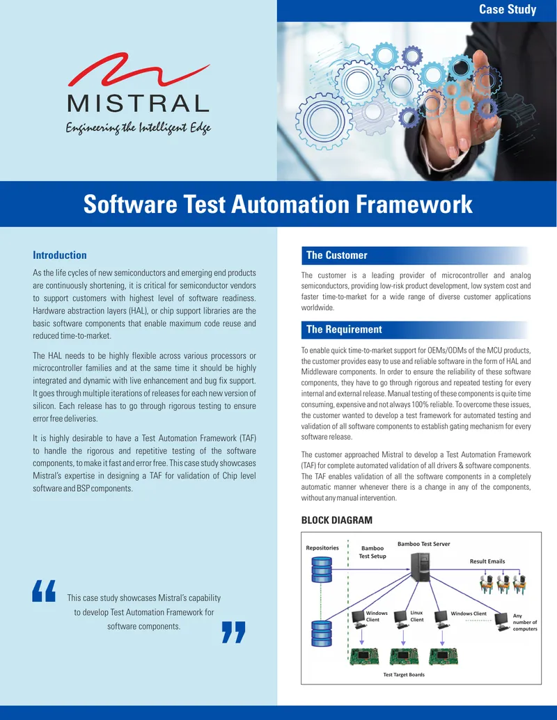 Test Automation Framework Development Case Study