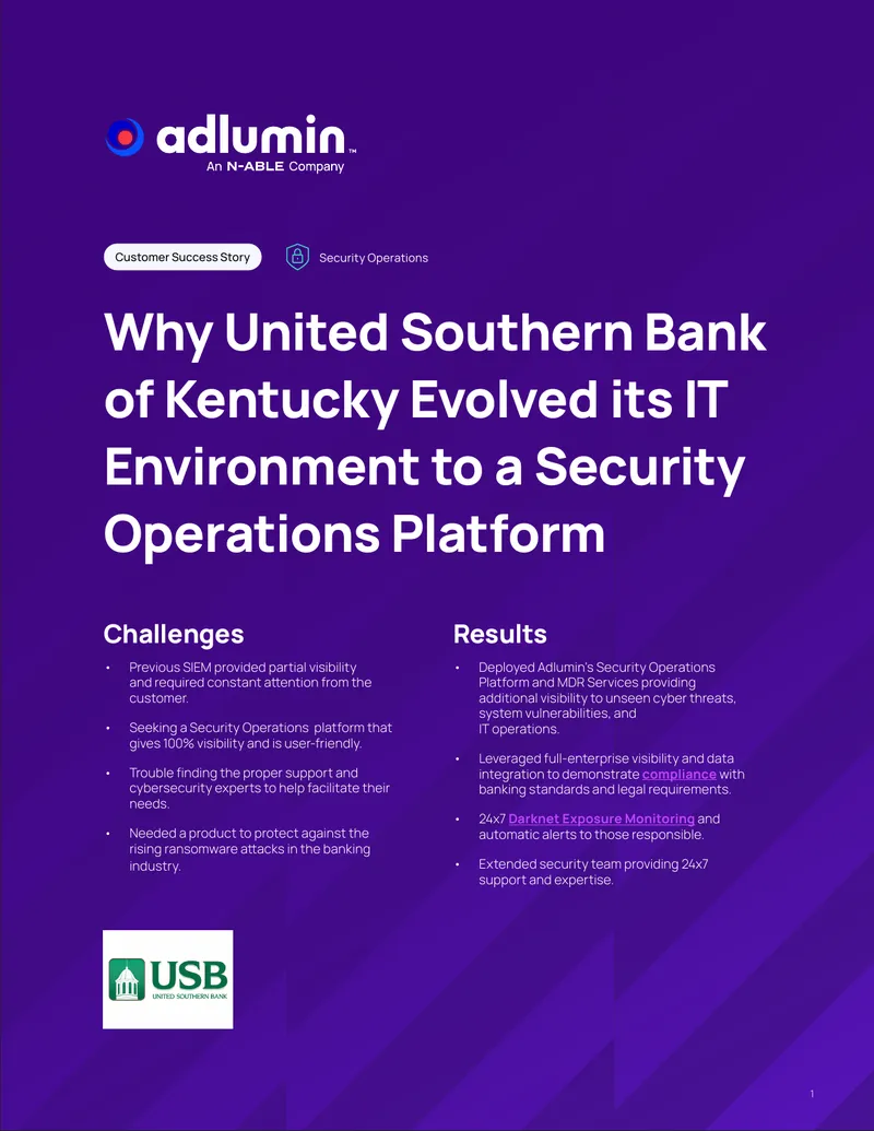 United Southern Bank Security Operations Platform Case Study