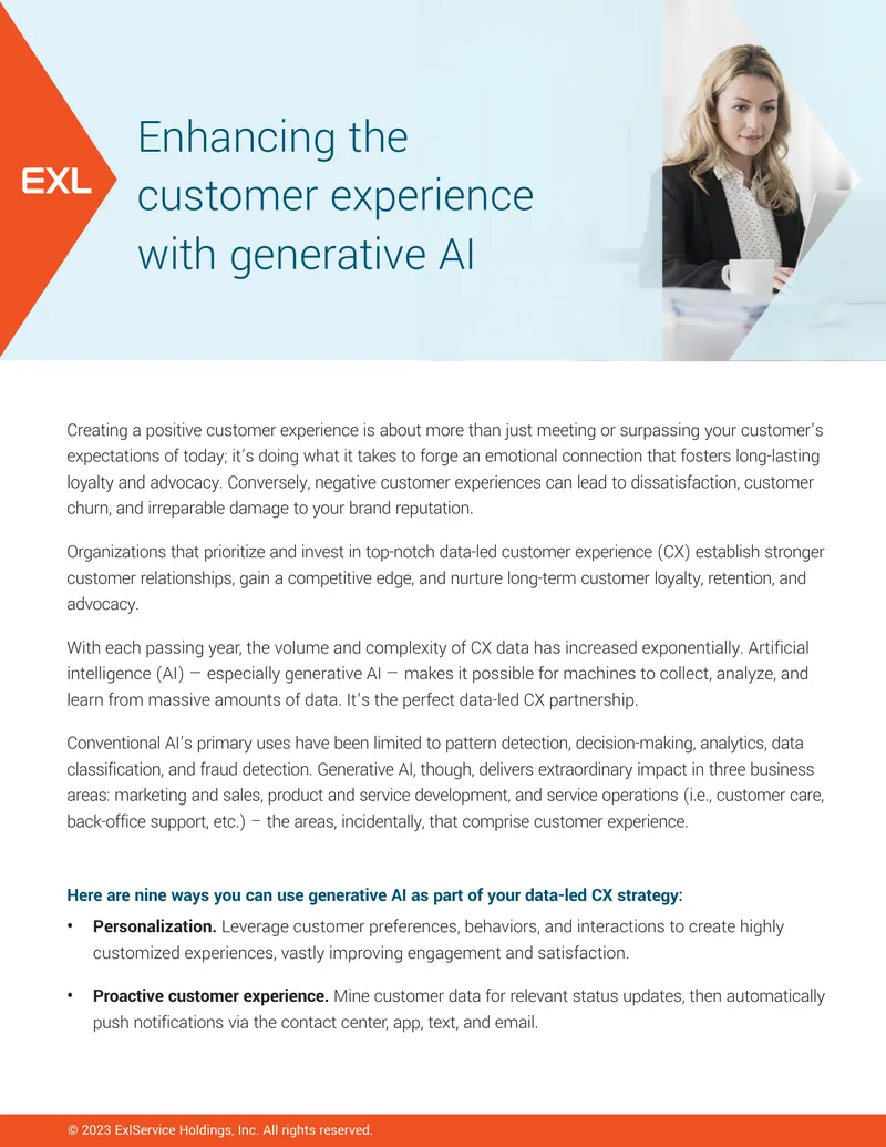 Enhancing Customer Experience with Generative AI