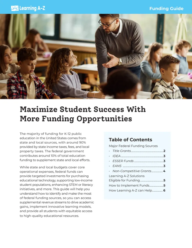 Federal Funding Guide for K-12 Education