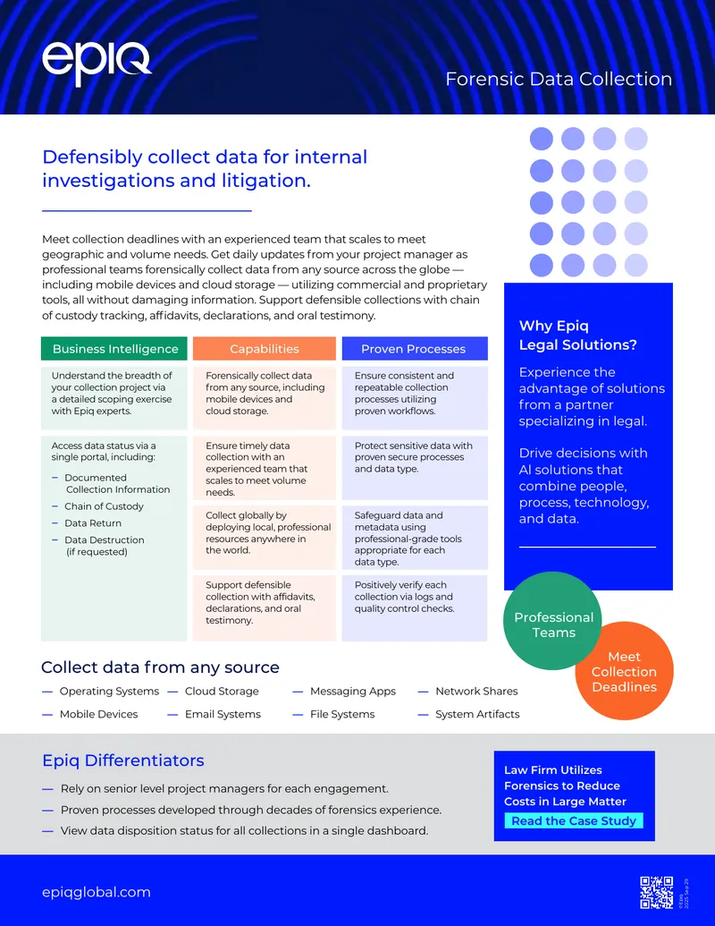 Forensic Data Collection and Business Intelligence Solutions