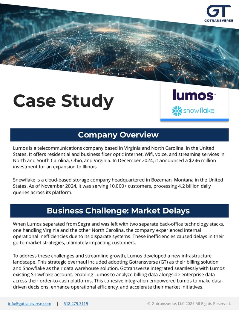 Lumos Telecommunications Transformation Case Study