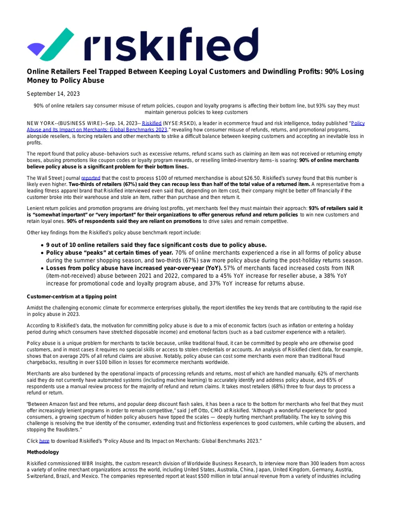 Policy Abuse and Its Impact on Merchants Report