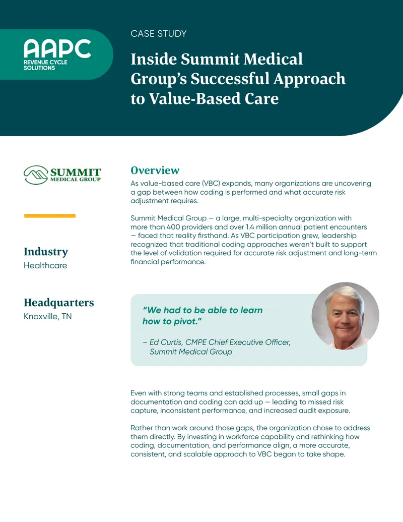 Summit Medical Group's Approach to Value-Based Care