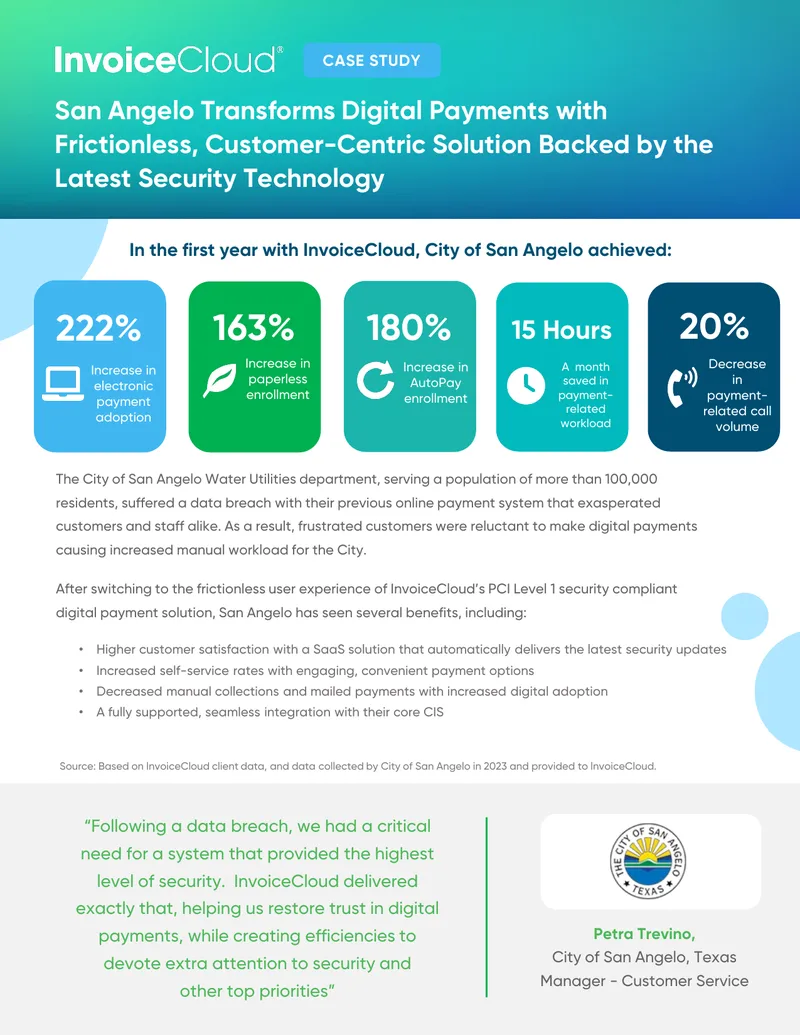 San Angelo Water Utilities Digital Payment Transformation Case Study