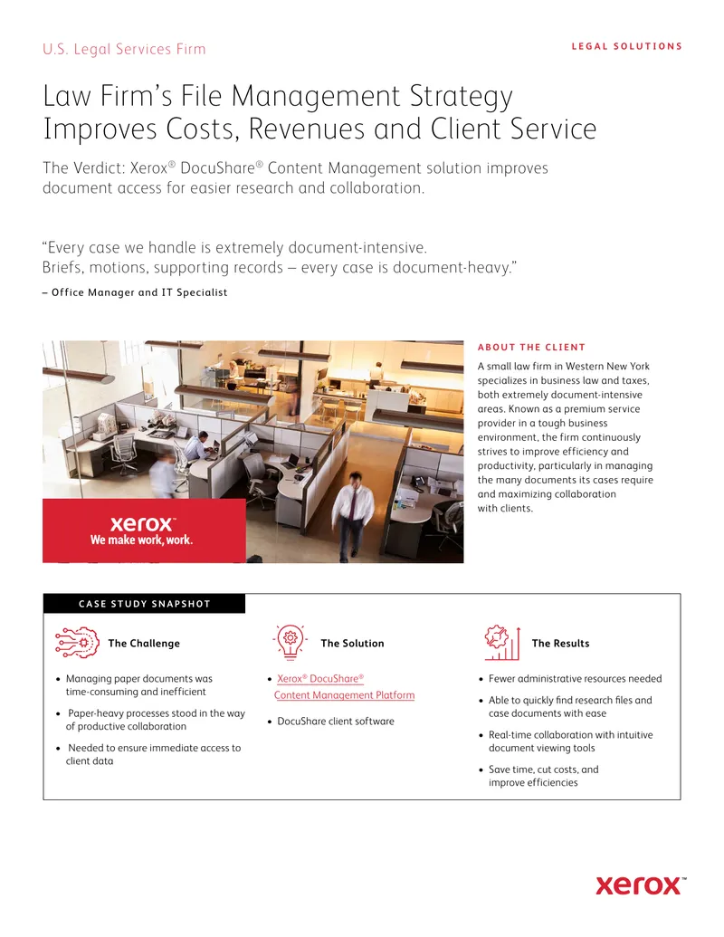 Law Firm Document Management Improvement Case Study