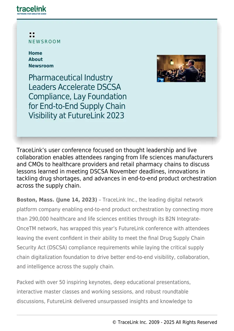FutureLink 2023 Conference Insights on DSCSA Compliance