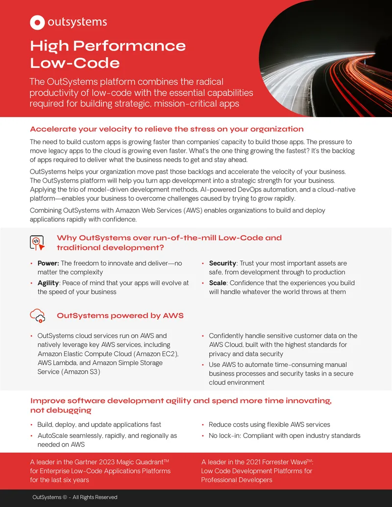 High Performance Low-Code Application Development