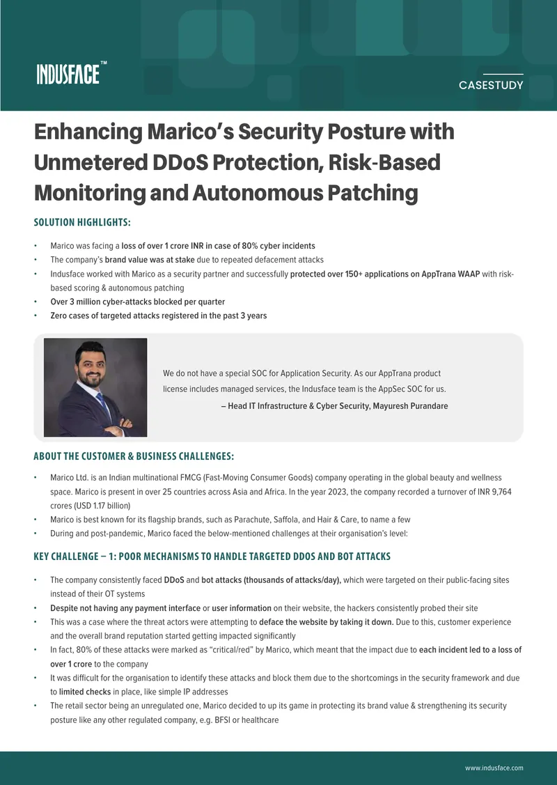 Enhancing Marico’s Security Posture with DDoS Protection