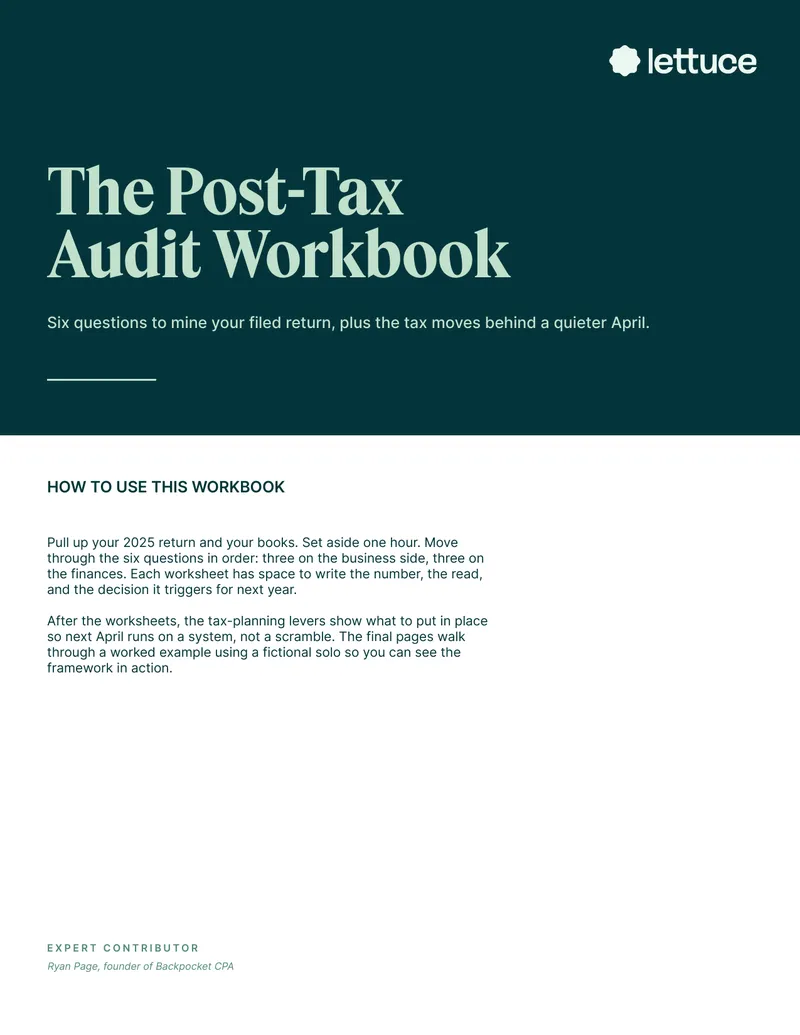 Post-Tax Audit Workbook for Freelancers