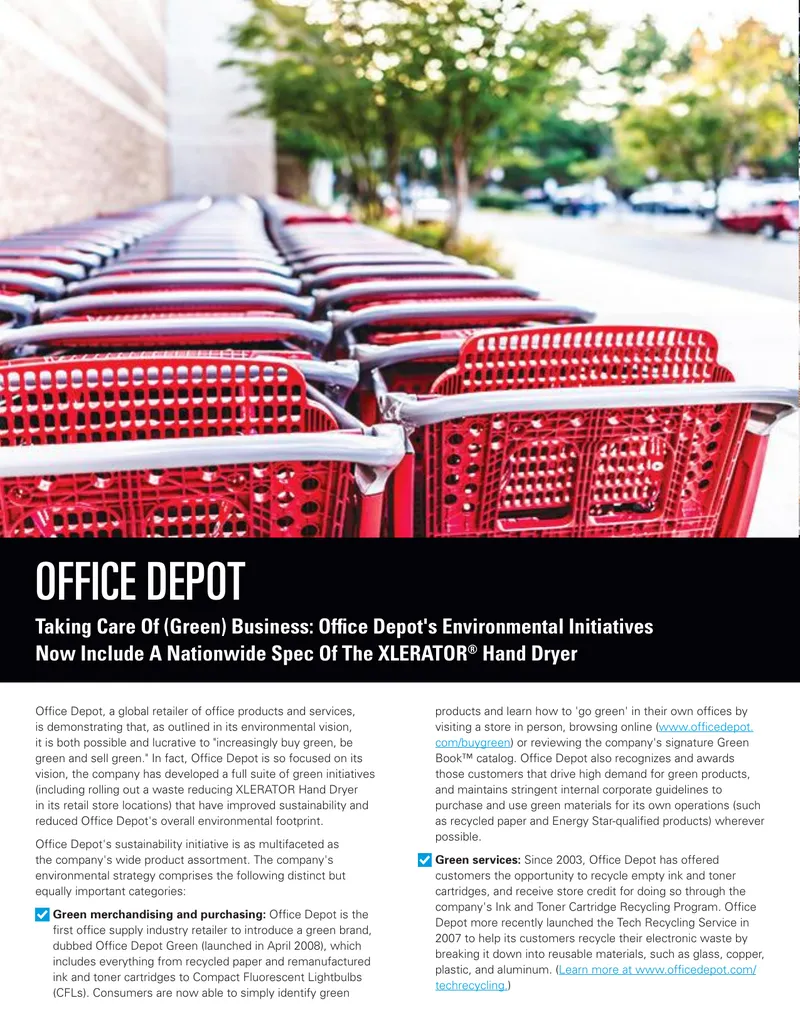 Office Depot's Environmental Sustainability Initiatives