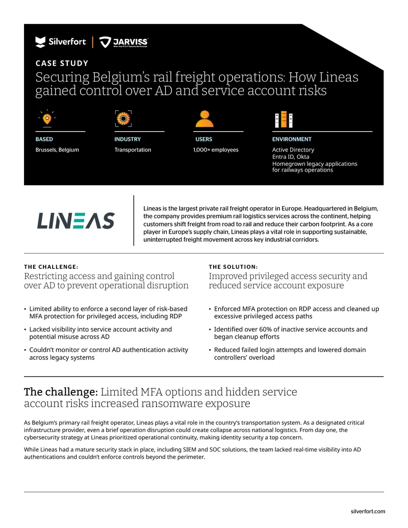 Securing Active Directory and Service Accounts at Lineas