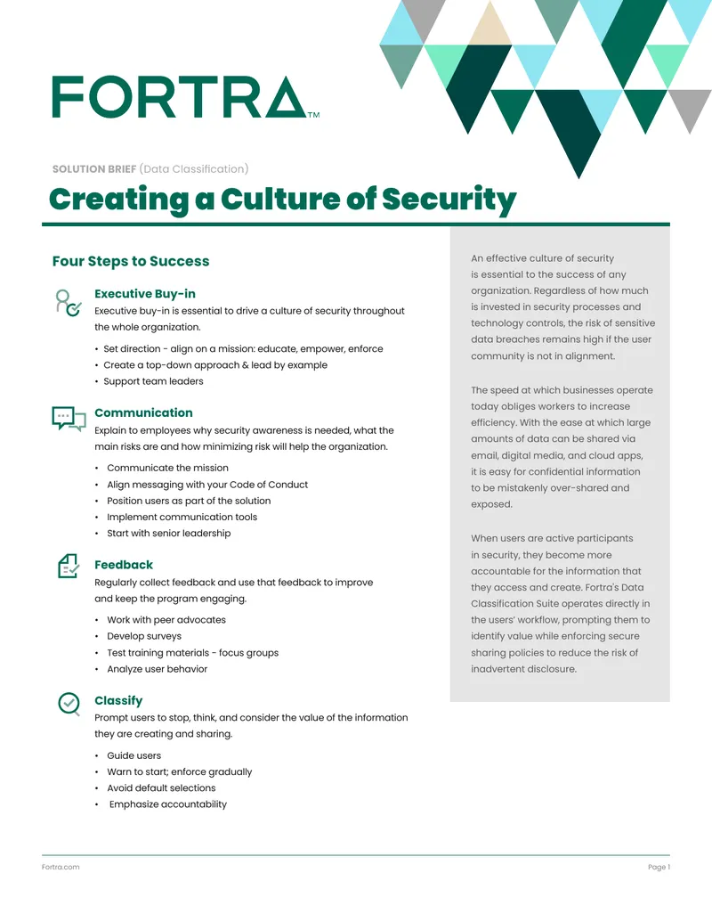 Creating a Culture of Security with Data Classification