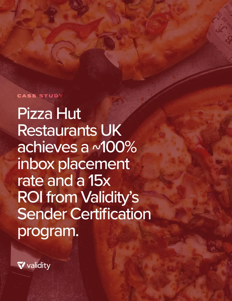 Pizza Hut Restaurants UK Email Deliverability Case Study