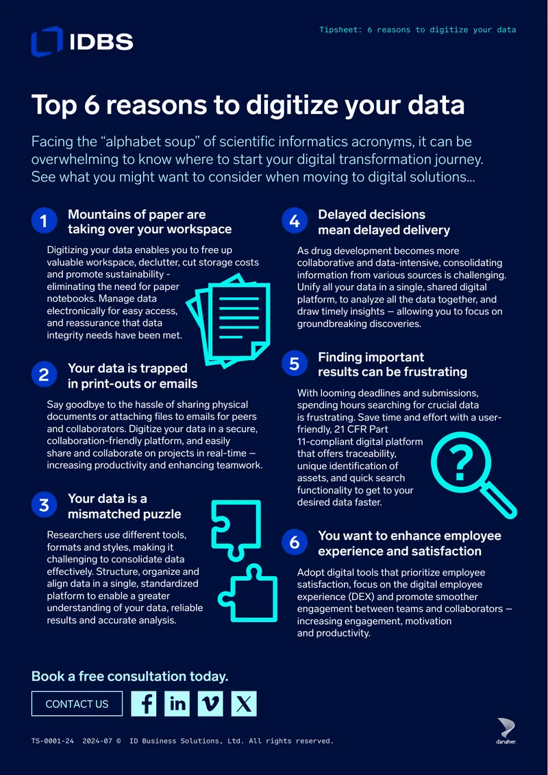Tipsheet on Reasons for Data Digitization