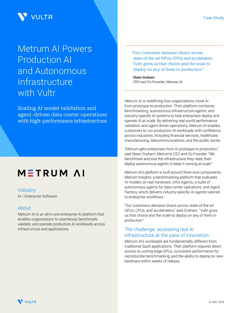 Metrum AI Case Study on Production AI Infrastructure