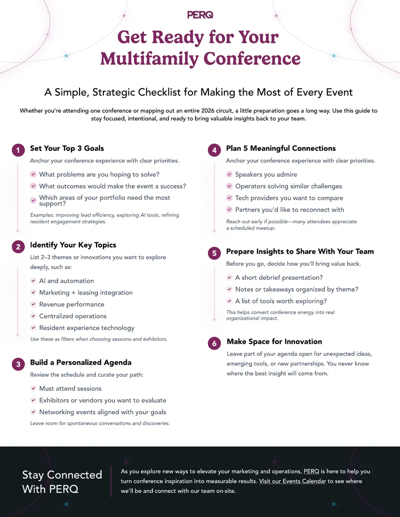 Multifamily Conference Preparation Guide