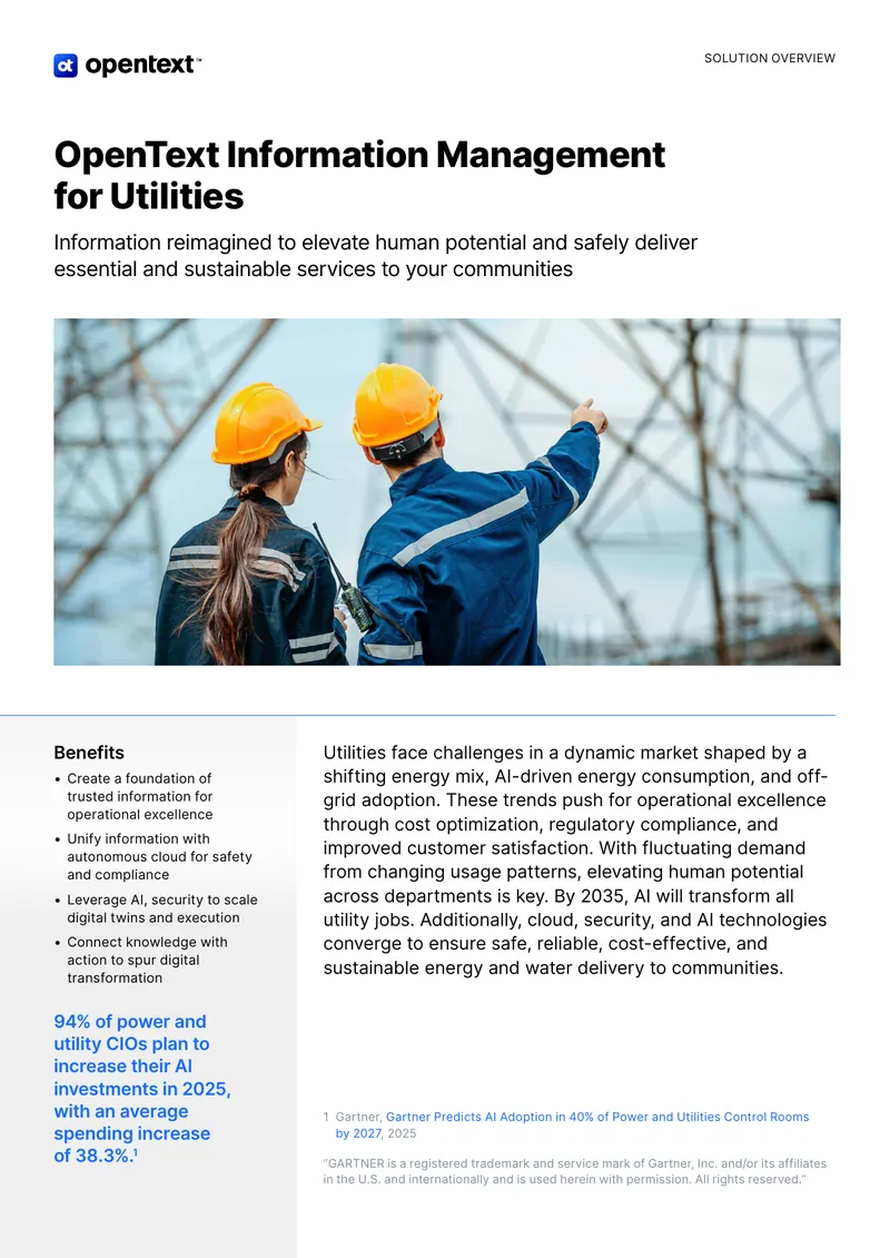 OpenText Information Management for Utilities